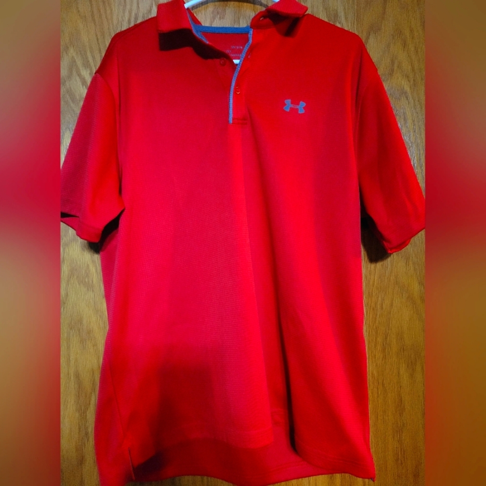 Under Armour red polo
